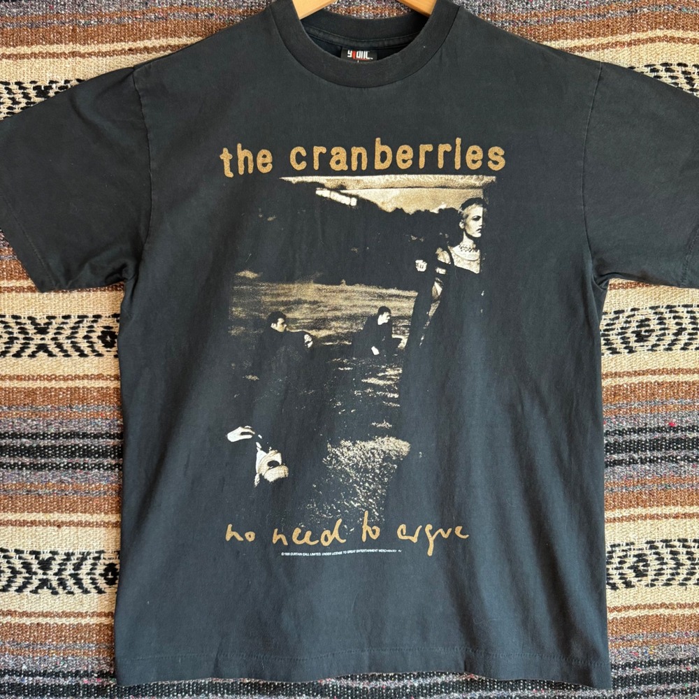The Cranberries No Need To Argue Band Tshirt Black Large 1995 World Tour Reprint